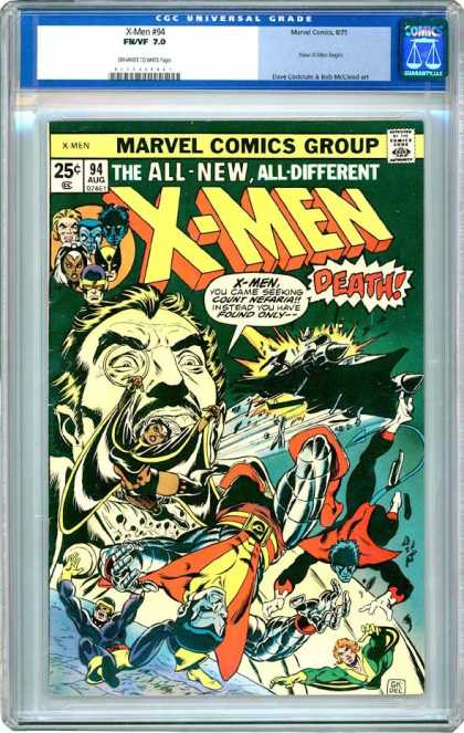 CGC Graded Comics - X-Men #94 (CGC) - Death - Falling - Count Nefaria - Storm - Nightcrawler