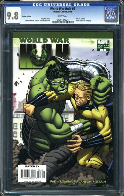 CGC Graded Comics - World War Hulk #5 (CGC) - World War Hulk - Marvel Variant Edition - Rated T - Superhero - Romita Jr