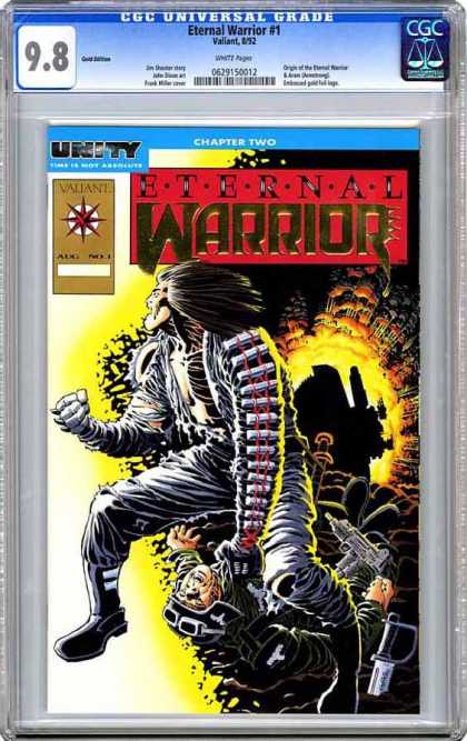 CGC Graded Comics - Eternal Warrior #1 (CGC) - Sucker Punch To Throat - Monkey Stomping - Angry Man - Violence - Warfare