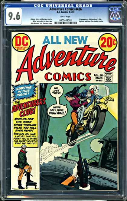 CGC Graded Comics - Adventure Comics #426 (CGC) - Adventurers Club - Adventure Comics - No 426 - Dc Adventure Comics - Spine-tingling Tales