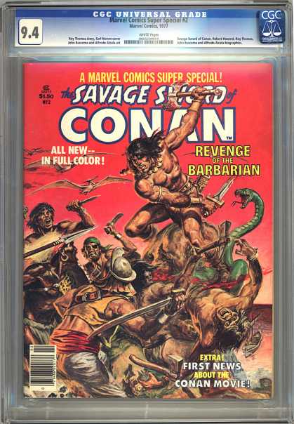 CGC Graded Comics - Marvel Comics Super Special #2 (CGC) - Marvel Comics Group - Revenge - Barbarian - Cona Movie - Sword