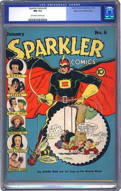 CGC Graded Comics - Sparkler Comics #6 (CGC) - Sparkler - Costume - Nancy - Tarzan - Abbie And Slats
