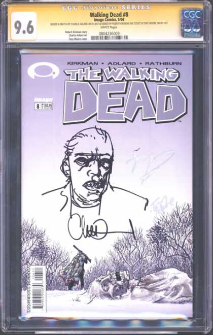 CGC Graded Comics - Walking Dead #8 (CGC) - Autographed - Robert Kirkman - Charlie Adlard - Zombies - Image Comics