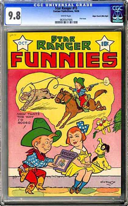 CGC Graded Comics - Star Ranger #15 (CGC) - Star Ranger Funnies - Horse - Cowboy - Lasso - Rodeo