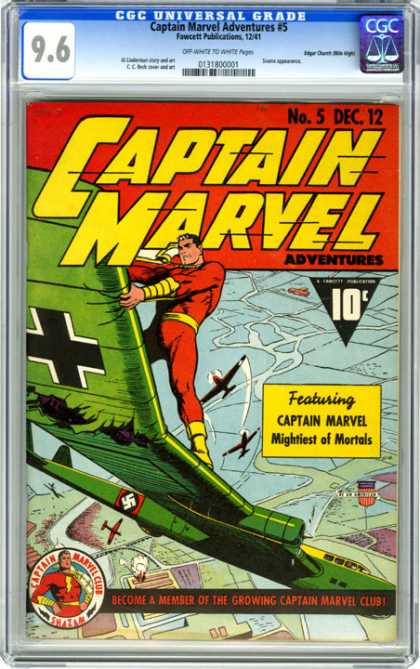 CGC Graded Comics - Captain Marvel Adventures #5 (CGC) - Captain Marvel Adventures - No 5 - December 12 - Shazam - Mightiest Of Mortals