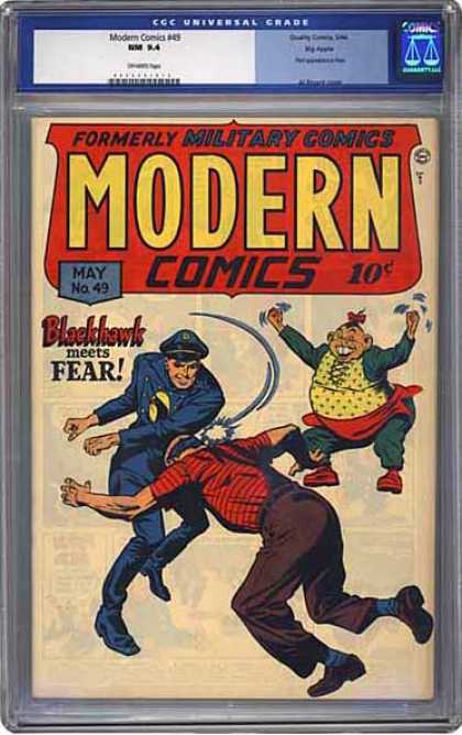 CGC Graded Comics - Modern Comics #49 (CGC) - Modern Comics - Military Comics - Cop - Blackhawk - Man