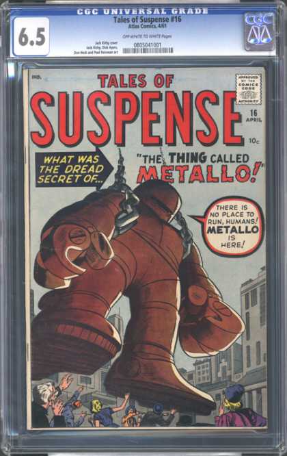 CGC Graded Comics - Tales of Suspense #16 (CGC) - Armored - Metallo - Giant - Metal - Domination