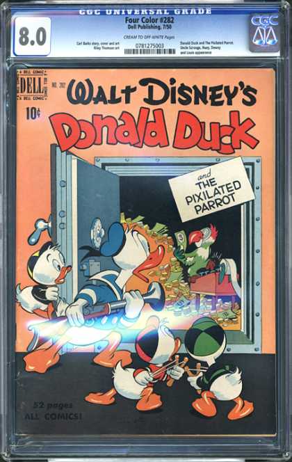 CGC Graded Comics - Four Color #282 (CGC) - Dell - Walt - Disney - Pixilated - Parrot