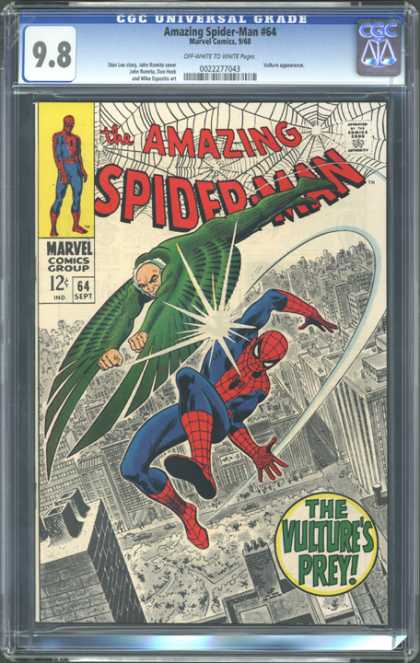 CGC Graded Comics - Amazing Spider-Man #64 (CGC) - 64 Sept - Vulture Man - City - Green Wings - Punch