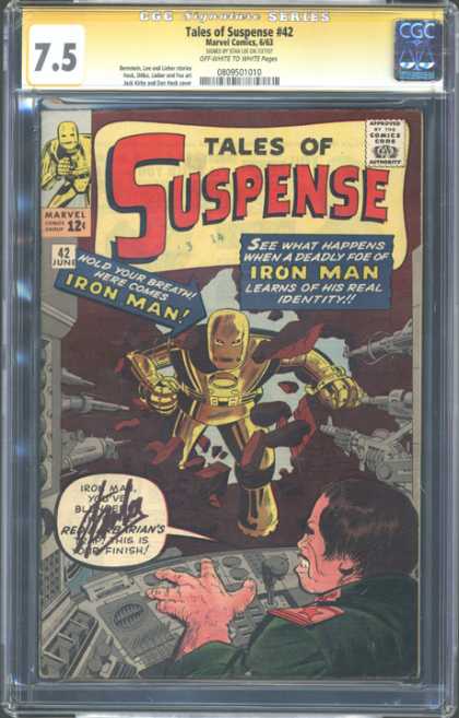 CGC Graded Comics - Tales of Suspense #42 (CGC) - Iron Man - Robot - Guns - Rocks - 75