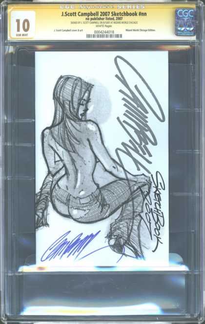 CGC Graded Comics - J.Scott Campbell 2007 Sketchbook #nn (CGC)