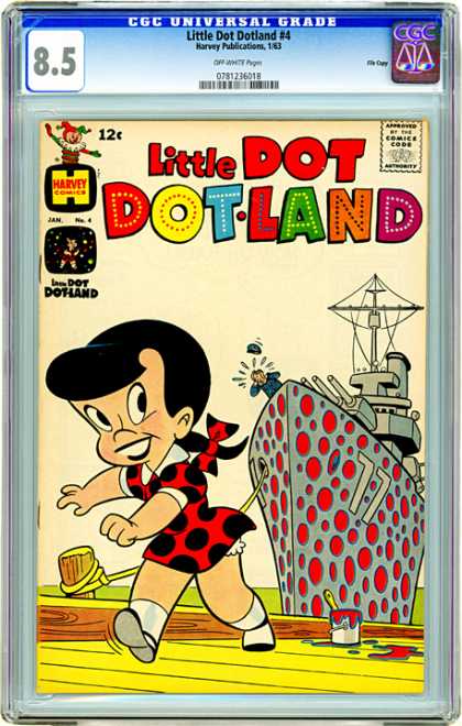 CGC Graded Comics - Little Dot Dotland #4 (CGC) - Little Dot - Dotland - Harvey Comics - Jack In The Box - Ship