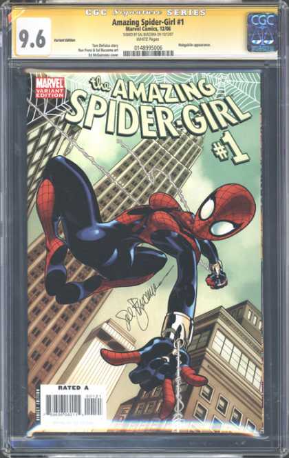 CGC Graded Comics - Amazing Spider-Girl #1 (CGC) - Spidergirl - Buildings - Web - Amazing - Skyscraper