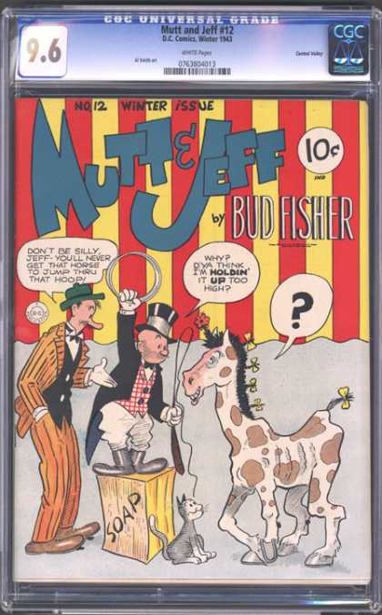 CGC Graded Comics - Mutt and Jeff #12 (CGC) - Circus - Horse - Giraffe - Hoop - Whip