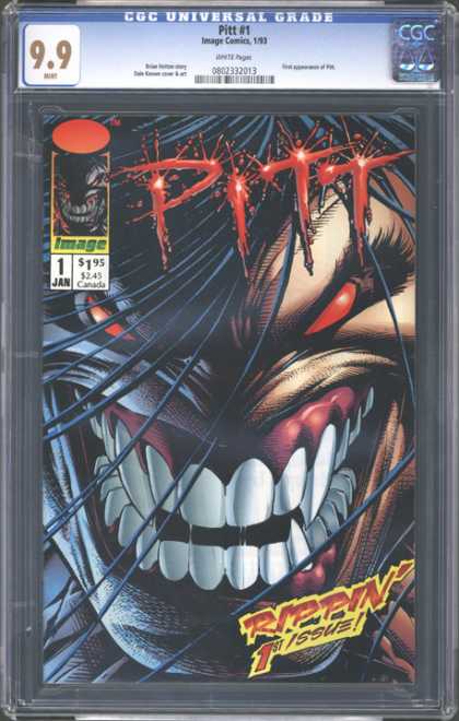 CGC Graded Comics - Pitt #1 (CGC) - Pitt - Rippin - Red Eyes - Fangs - First Issue