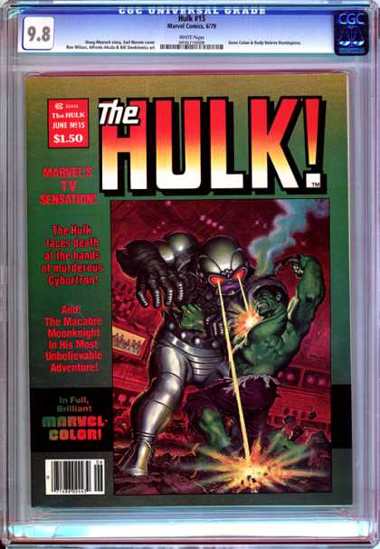 CGC Graded Comics - Hulk #15 (CGC) - The Hulk - Robot - Green Man - Laser - Smoke