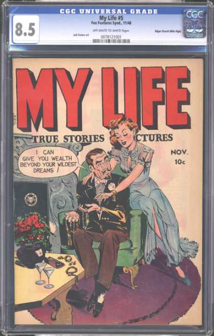 CGC Graded Comics - My Love #5 (CGC) - Fireplace - Flowers - Wine Glasses - Floor Rug - Air Chair