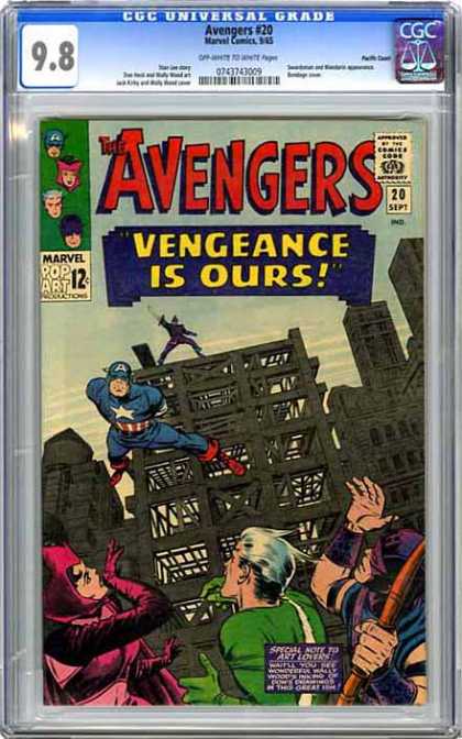 CGC Graded Comics - Avengers #20 (CGC) - Buildings - Building Under Construction - Superheroes - Bow - Sword