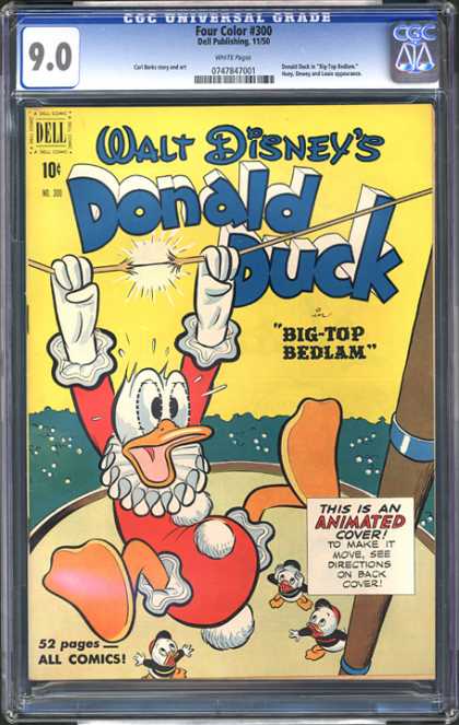 CGC Graded Comics - Four Color #300 (CGC) - Donald Duck - Tightrope - Pole - Big Top Bedlam - Metal Ring
