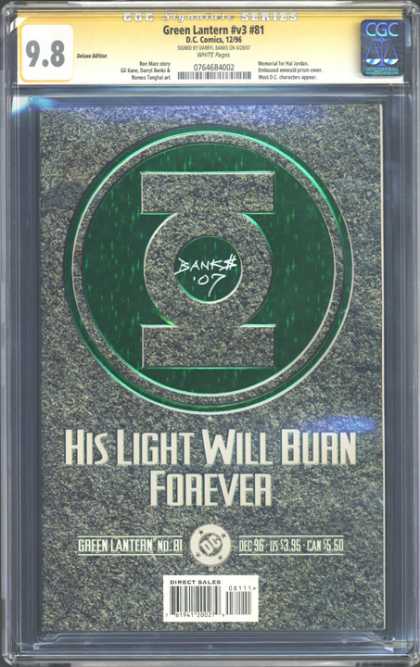 CGC Graded Comics - Green Lantern #v3 #81 (CGC) - Cgc Hologram - Green Lantern - Auto - Banks - Dc