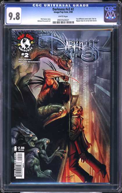 CGC Graded Comics - Darkness #v3 #2 (CGC) - Gargoyle - Building - City - Lizard - Night