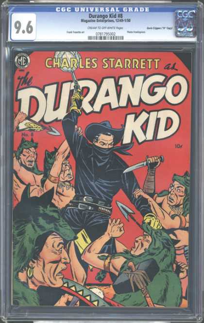 CGC Graded Comics - Durango Kid #8 (CGC) - Warriors - Green Wolf Cloaks - Revolver - Black Hat - Gold Earring