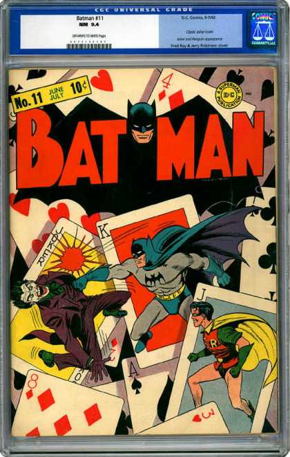 CGC Graded Comics - Batman #11 (CGC) - Jokers Wild - Fullhouse Tonight - Batman Forever - Joker Is A Knockout - Deal With It