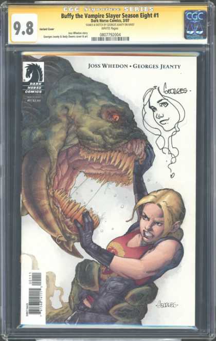 CGC Graded Comics - Buffy the Vampire Slayer Season Eight #1 (CGC) - Buffy The Vampire Slayer - Joss Whedon - Georges Jeanty - Darke Horde Comics - Dinasour