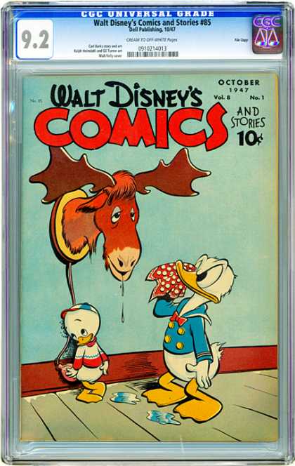 CGC Graded Comics - Walt Disney's Comics and Stories #85 (CGC) - Ducks - A Bad Day For The Moose - Who Thru The Water Balloon - I Didnt Do It - It Only Looks Like Me
