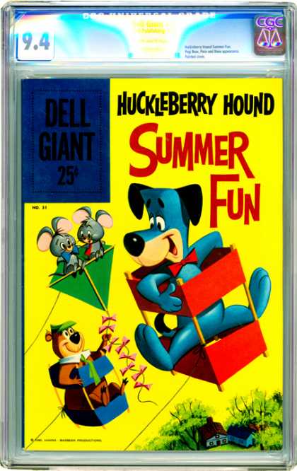 CGC Graded Comics - Dell Giant #31 (CGC) - Dog - Kites - Mice - Yogi - Trees
