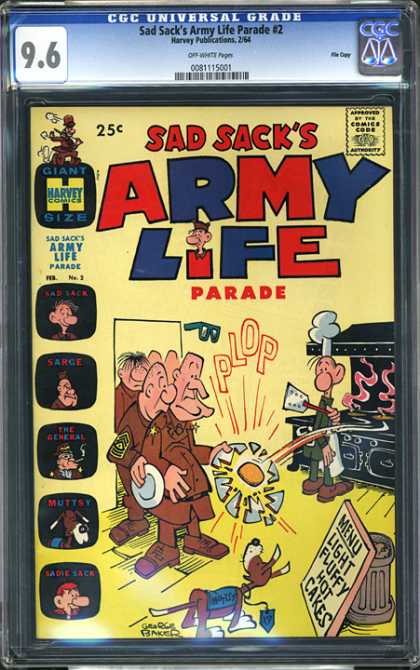 CGC Graded Comics - Sad Sack's Army Life Parade #2 (CGC) - Dog - Sarge - The General - Sadie Sack - Stove