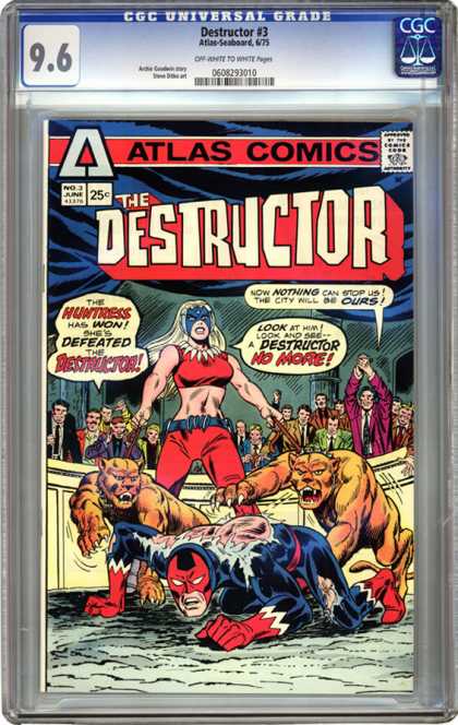 CGC Graded Comics - Destructor #3 (CGC) - Huntress - Destructor - Crowd - Panthers - City