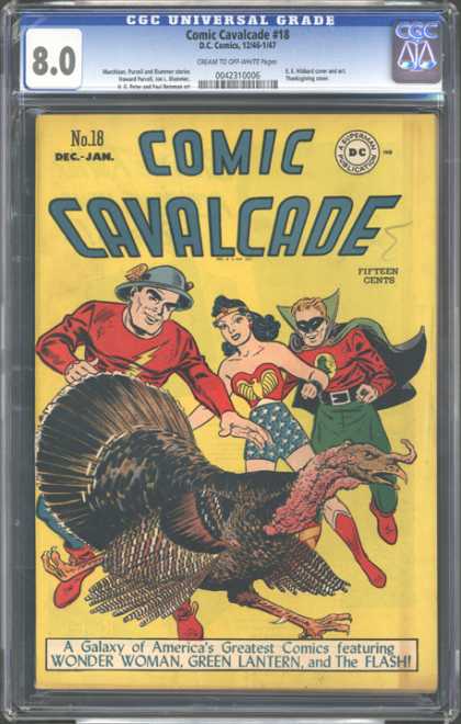 CGC Graded Comics - Comic Cavalcade #18 (CGC) - Cavalcade - Wonder Woman - Green Lantern - The Flash - Universal