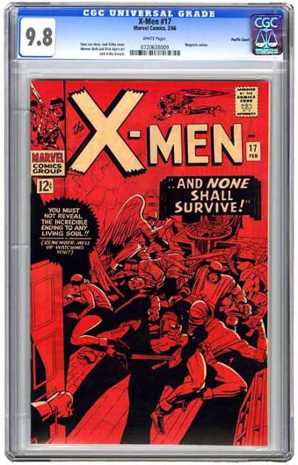 CGC Graded Comics - X-Men #17 (CGC) - Fighting - People - Table - Sword - Shadow