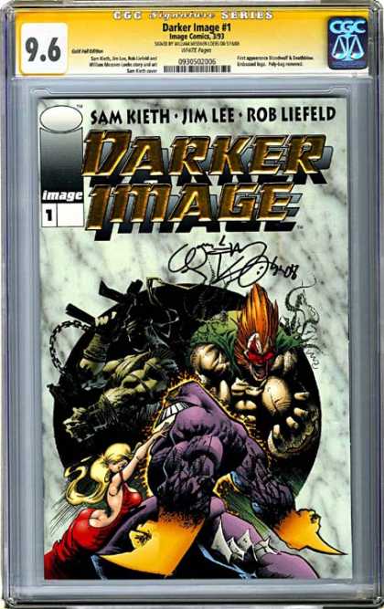 CGC Graded Comics - Darker Image #1 (CGC) - Sam Kieth - Jim Lee - Rob Liefeld - One Young Lady - Gun