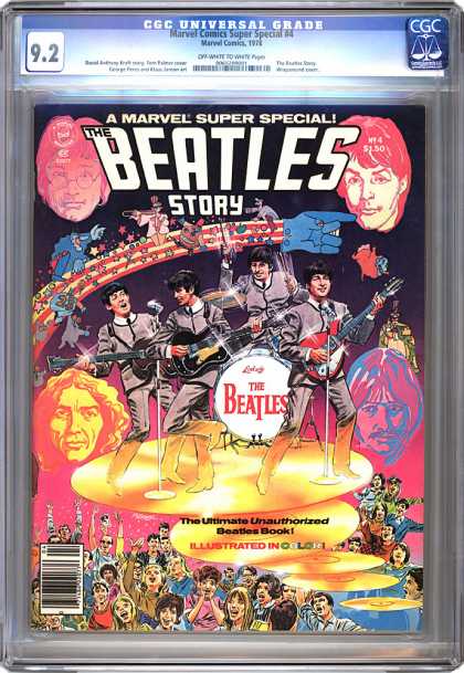 CGC Graded Comics - Marvel Comics Super Special #4 (CGC) - The Beatles - Marvel Super Special - Band - Stage - Performing