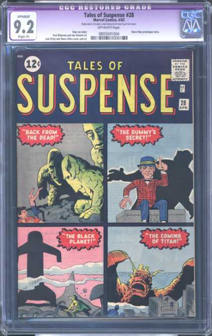 CGC Graded Comics - Tales of Suspense #28 (CGC) - Back From The Dead - The Dummys Secret - The Black Planet - The Coming Of Titan - Ghost