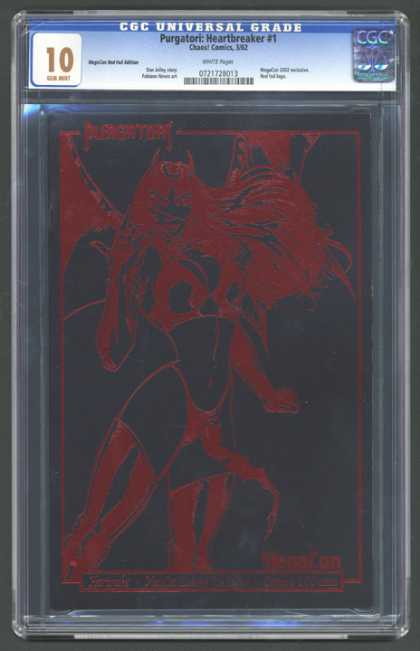 CGC Graded Comics - Purgatori: Heartbreaker #1 (CGC) - Chaos Comics - Number 1 - Black - Red - Wings