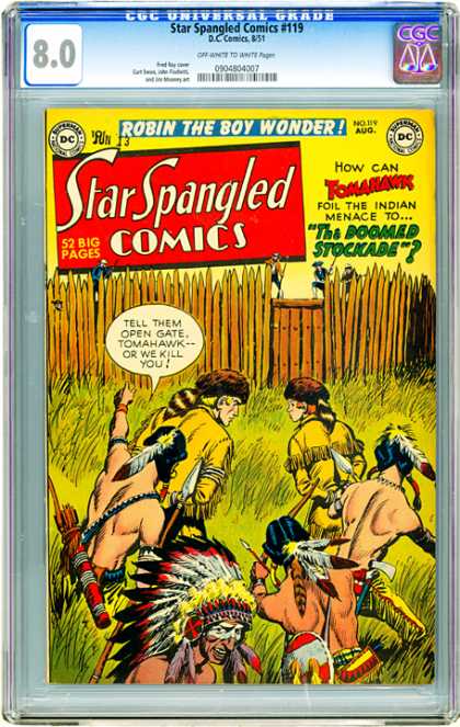 CGC Graded Comics - Star Spangled Comics #119 (CGC) - Robin The Boy Wonder - Tomahawk - Indian - Gate - Stockade