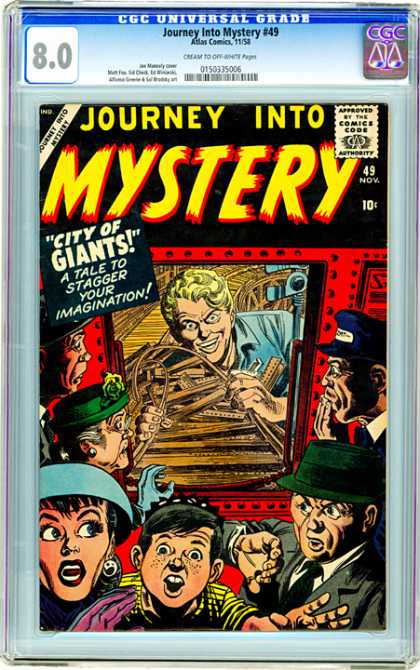 CGC Graded Comics - Journey Into Mystery #49 (CGC) - Journey Into Mystery - City Of Giants - Tale - Stagger - Imagination