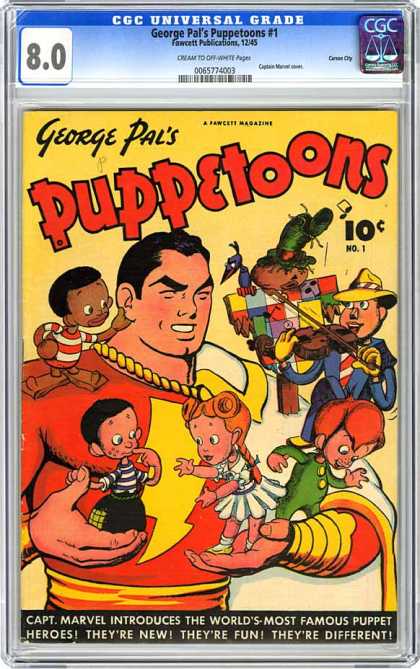 CGC Graded Comics - George Pal's Puppetoons #1 (CGC) - Puppetoons - George Pals - Puppet Heroes - Captain Marvel - Fawcett Magazine