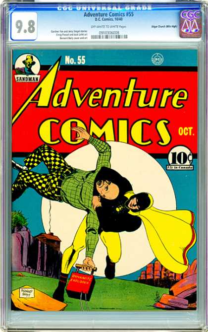 CGC Graded Comics - Adventure Comics #55 (CGC) - Cgc Hologram - Full Moon - Choke Hold - Log House - Tnt