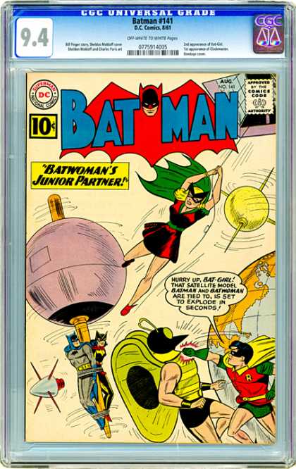 CGC Graded Comics - Batman #141 (CGC) - Bat Man - Bat Womans Junior Partner - Bat Girl - Robin - Satellite