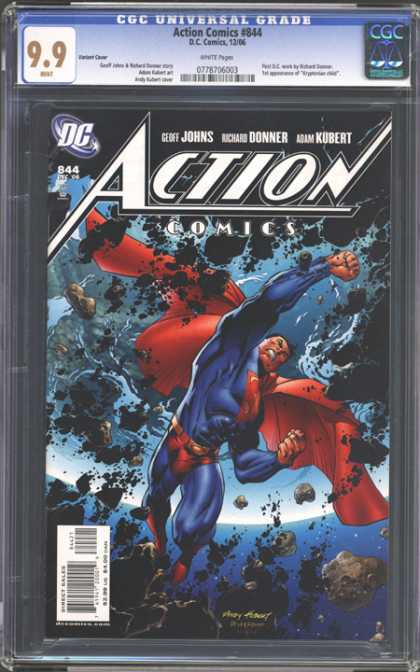 CGC Graded Comics - Action Comics #844 (CGC) - Action - Superman - Fist - Moon - Space