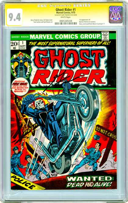 CGC Graded Comics - Ghost Rider #1 (CGC) - Ghost Rider - Rider - Ghost - Wanted Dead Or Alive