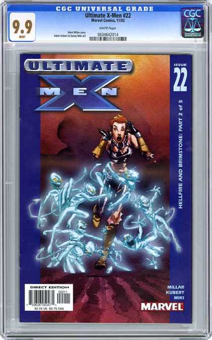 CGC Graded Comics - Ultimate X-Men #22 (CGC) - Ultimate X-men - Issue 22 - Part 2 Of 5 - Hellfire And Brimstone - Marvel