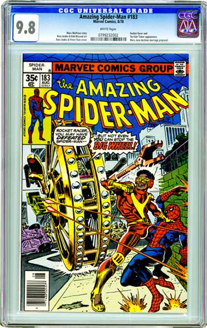 CGC Graded Comics - Amazing Spider-Man #183 (CGC) - Big Wheel - Marvel - Rocket Racer - August - 183
