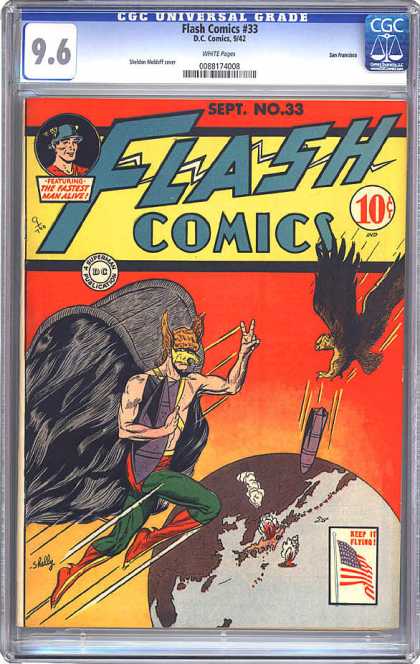 CGC Graded Comics - Flash Comics #33 (CGC) - Flash - Comics - Fastest Man Alive - Bird - Keep It Flying