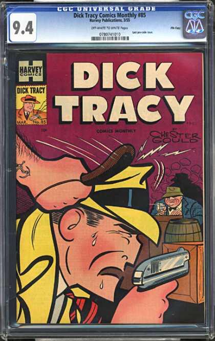 CGC Graded Comics - Dick Tracy Comics Monthly #85 (CGC) - Dick Tracy - Gun - Hit - Head - Anchor