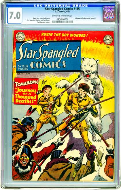 CGC Graded Comics - Star Spangled Comics #115 (CGC) - Frontier - Bear - Mountain Man - Musket - Indian